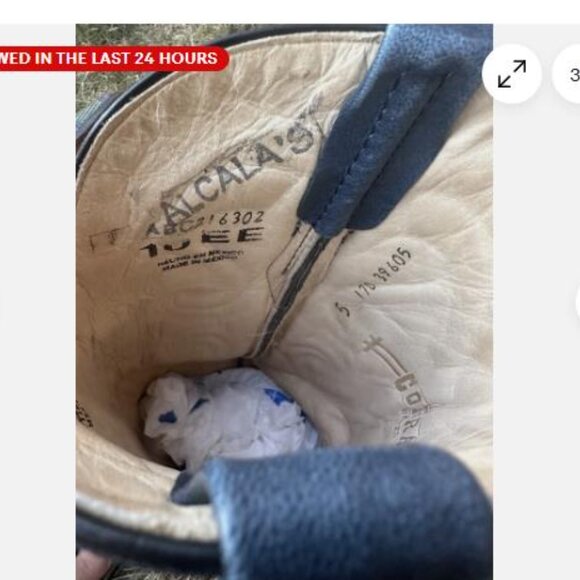 Men's Corral Exotic Python Cowboy Boots Snip Toe Blue Multi Color Sz 10 EE - Picture 9 of 11